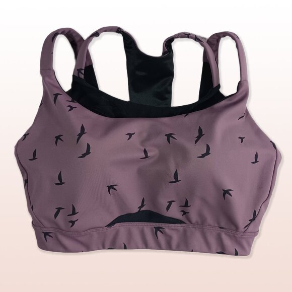 oiselle Other - Oiselle Tern it Up Sports Bra Dusty Purple Black Size 34DD